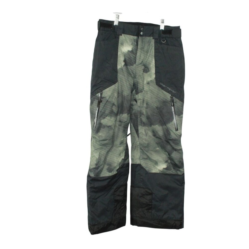 Obermeyer Excursion Teen Boys Ski Pants Insulated Camo Black Size L (14-16)